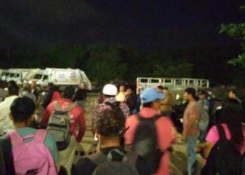 Paro de trabajadores de Limpia Pública en Solidaridad