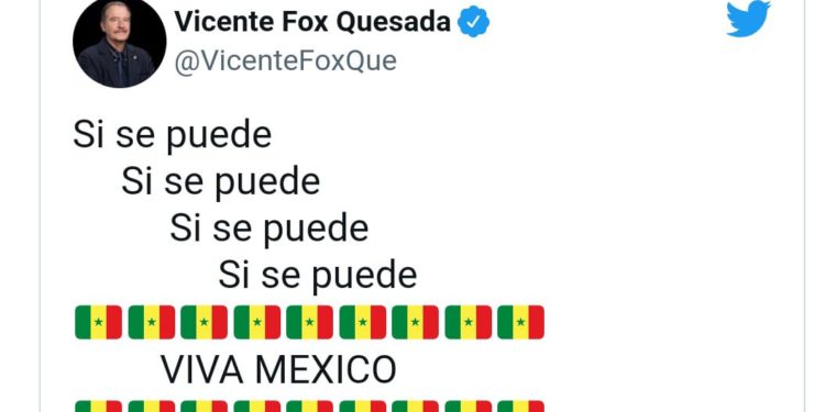 ¡Se le Chispoteó! Vicente Fox confunde la bandera de México con la de Senegal