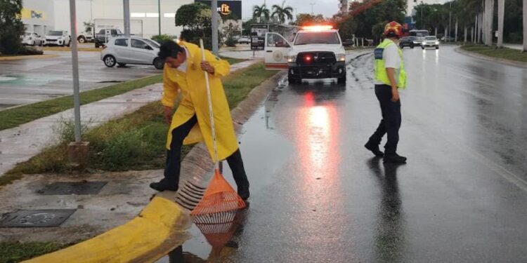 Playa del Carmen bajo el agua: Gobierno municipal despliega brigadas de emergencia ante intensas lluvias