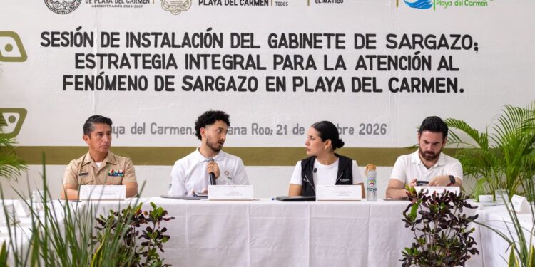 Playa del Carmen instala Gabinete de Atención al Sargazo; reportan 35 mil toneladas recolectadas